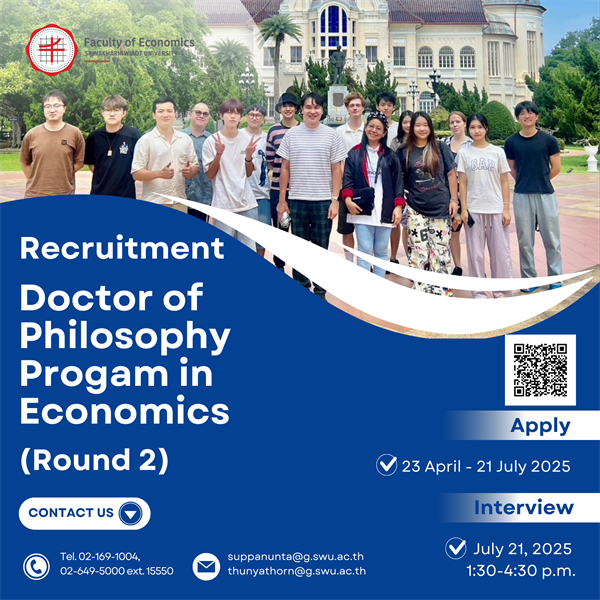 Notification for International Ph.D Recruitment  Round 2: Apply 23 April - 21 July 2025.  Interview: Ph.D. July 21, 2025 1:30-4:30 p.m.