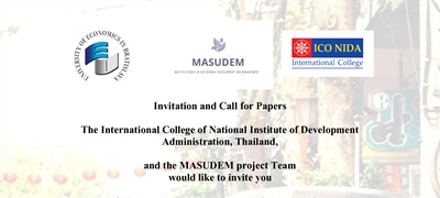 The International College of National Institute of Development Administration, Thailand, and the MASUDEM project Team would like to invite you