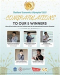 ขอแสดงความยินดีกับน้อง ๆ ทั้ง 5 คน ที่ได้เป็นตัวแทนประเทศไทยในการแข่งขัน International Economics Olympiad  2025 Huge congratulations to Thailand’s Top 5 brilliant students